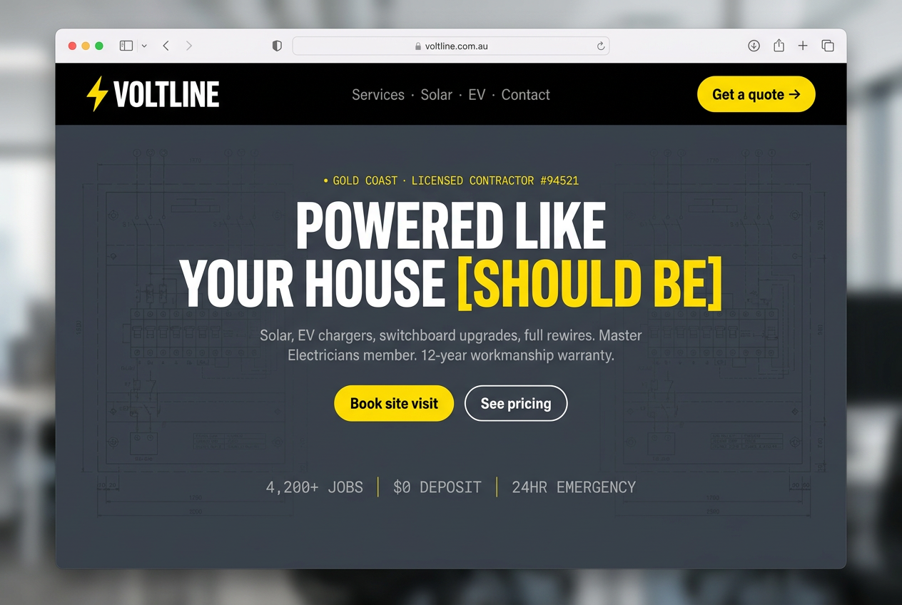 Voltline Electrical website