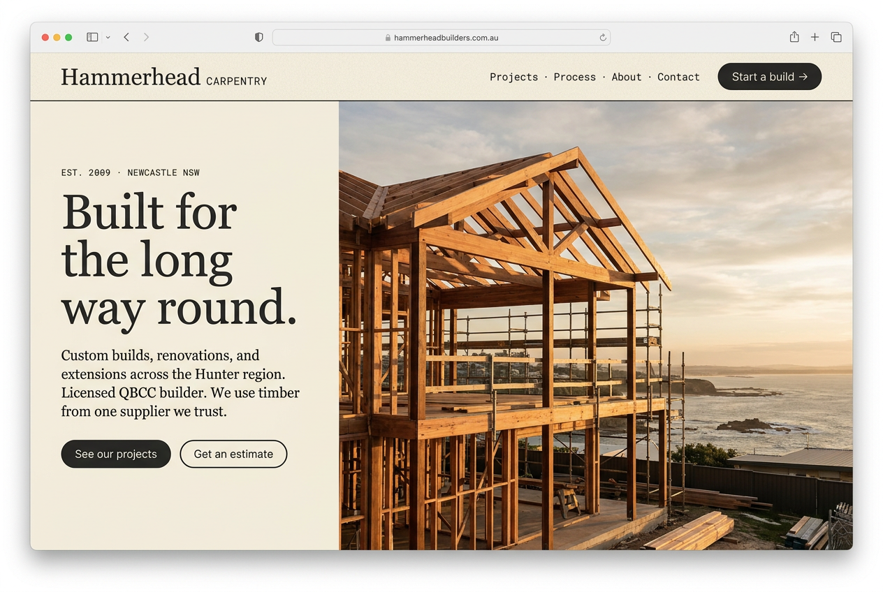 Hammerhead Carpentry website
